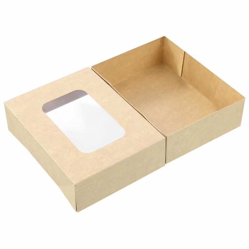 Dessert & Grazing Tables | Eco Kraft Grazing Boxes With Lids 21.5Cm X 16Cm X 6Cm (Pack Of 5) Decor Dessert & Grazing Tables