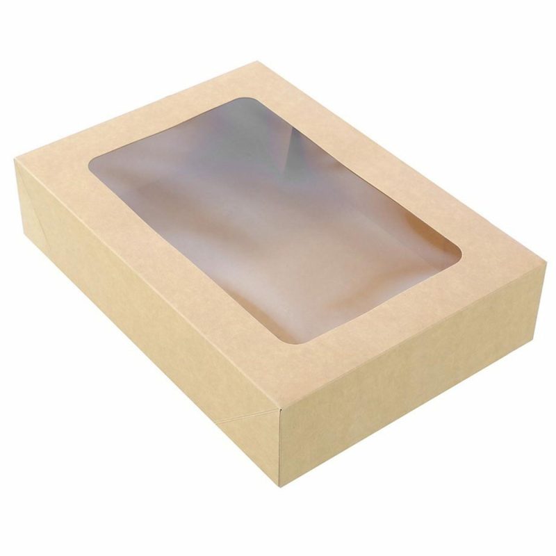 Dessert & Grazing Tables | Eco Kraft Grazing Boxes With Lids 36Cm X 25Cm X 8Cm (Pack Of 3) Decor Dessert & Grazing Tables