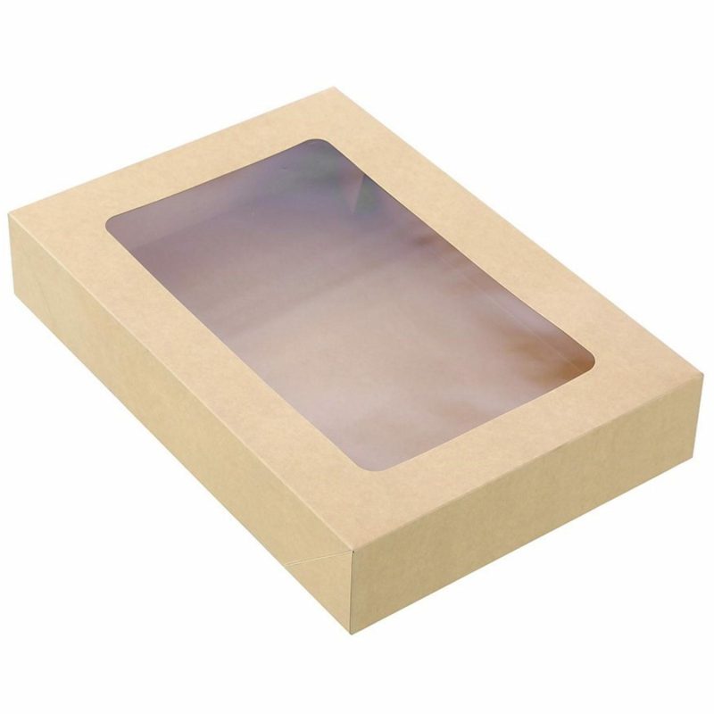 Dessert & Grazing Tables | Eco Kraft Grazing Boxes With Lids 45Cm X 31Cm X 8Cm (Pack Of 2) Decor Dessert & Grazing Tables