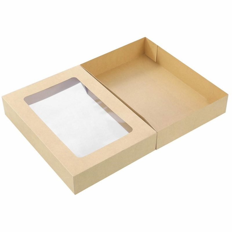 Dessert & Grazing Tables | Eco Kraft Grazing Boxes With Lids 45Cm X 31Cm X 8Cm (Pack Of 2) Decor Dessert & Grazing Tables