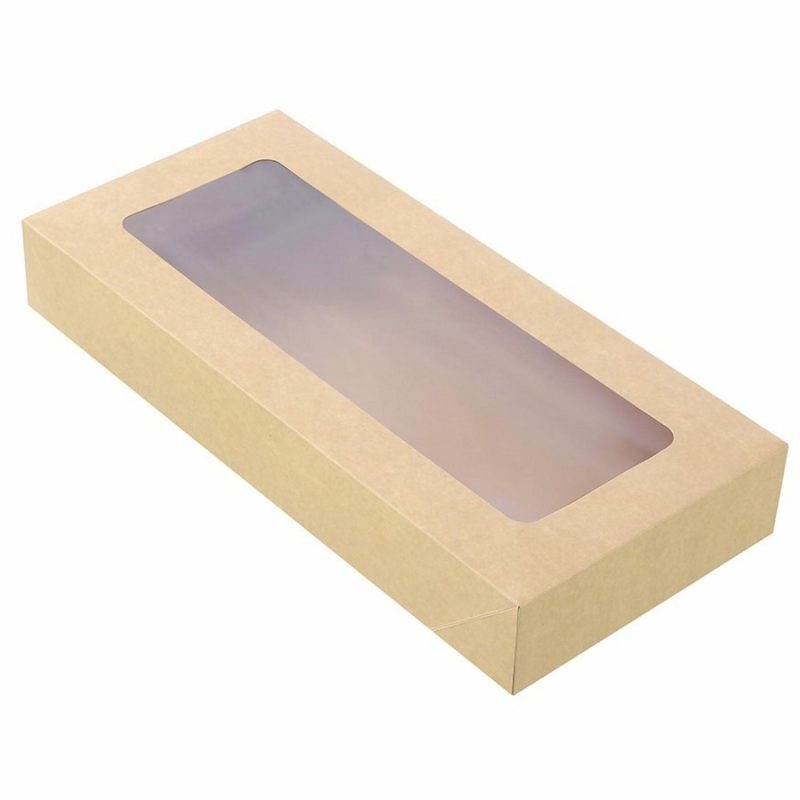 Dessert & Grazing Tables | Eco Kraft Grazing Boxes With Lids 55Cm X 25Cm X 8Cm (Pack Of 2) Decor Dessert & Grazing Tables