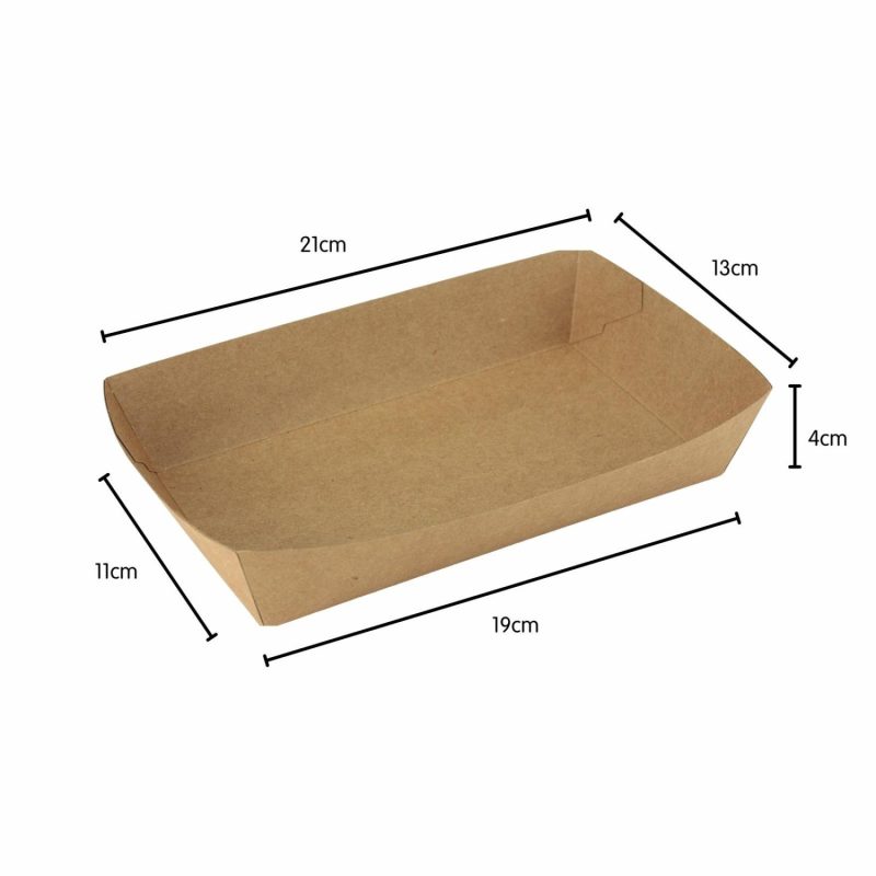 Dessert & Grazing Tables | Kraft Paper Food Trays 21Cm X 13Cm (Pack Of 8) Decor Dessert & Grazing Tables