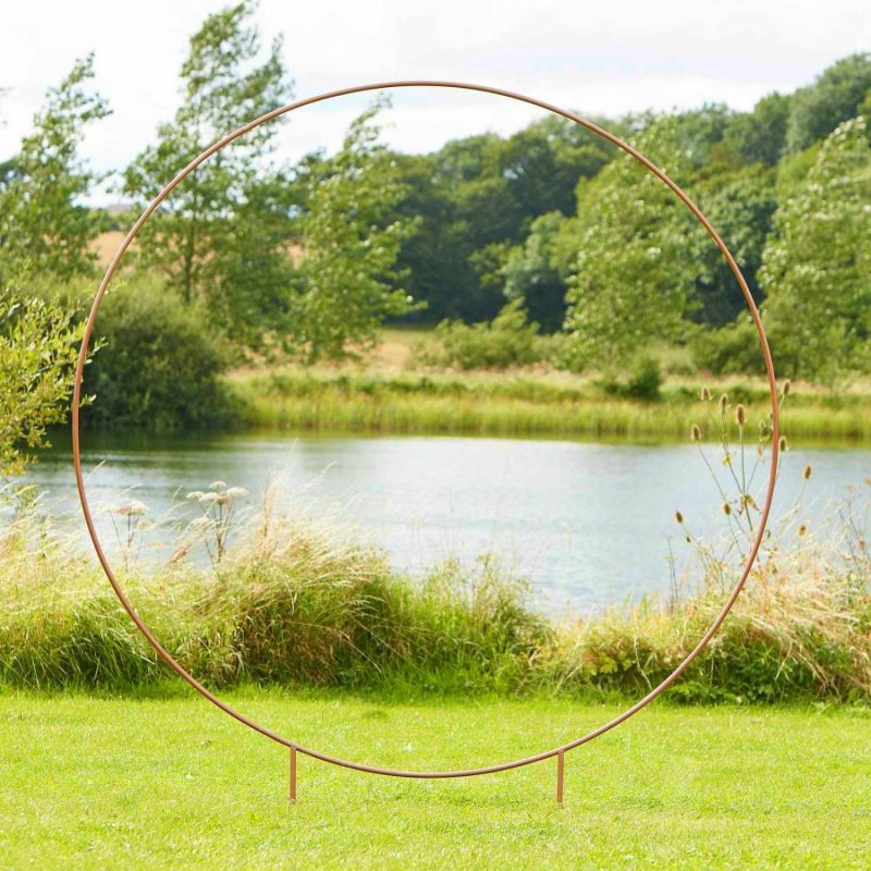 Displays & Stands | Ginger Ray Botanical Wedding Round Copper Backdrop Frame (2M) Decor Displays & Stands