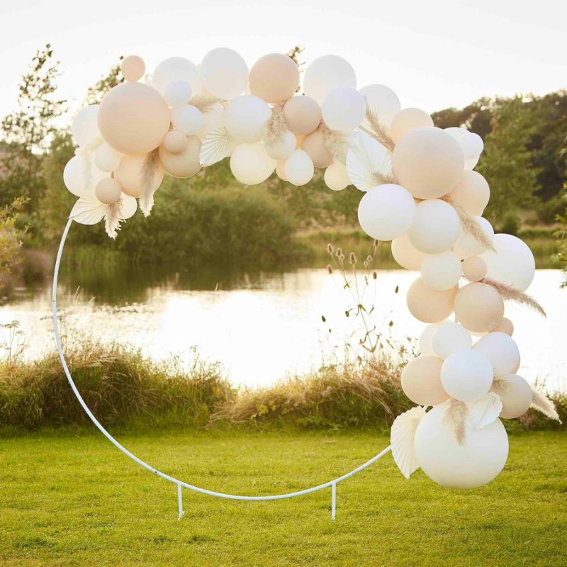 Displays & Stands | Ginger Ray Botanical Wedding Round White Backdrop Frame (2M) Decor Displays & Stands