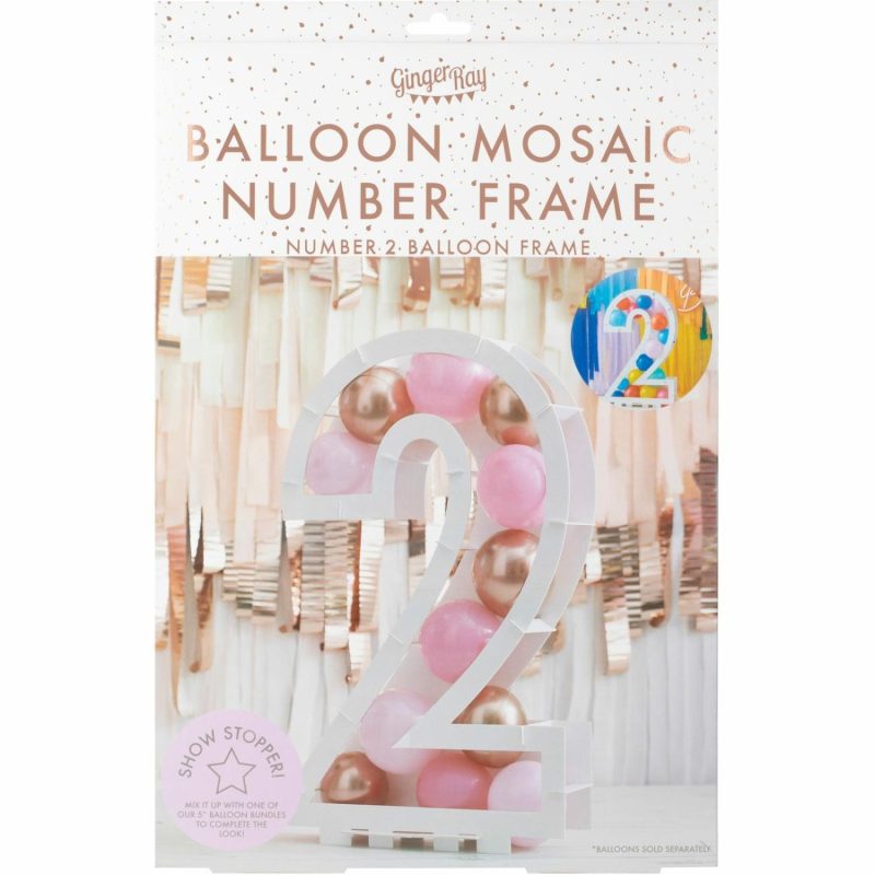 Displays & Stands | Ginger Ray Number 2 Balloon Mosaic Frame (85Cm) Decor Displays & Stands