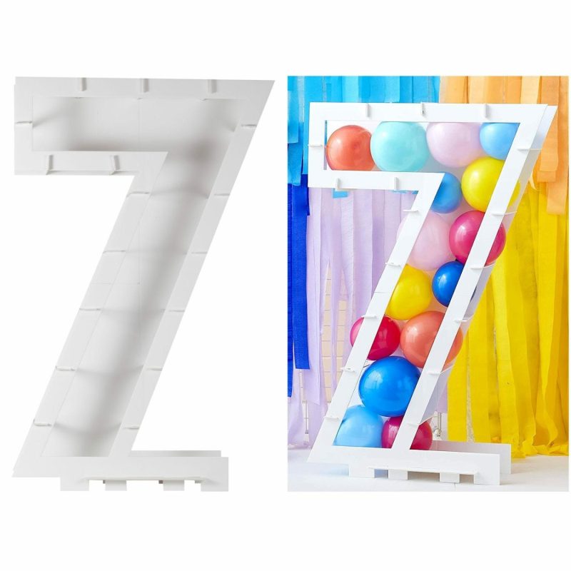 Displays & Stands | Ginger Ray Number 7 Balloon Mosaic Frame (85Cm) Decor Displays & Stands