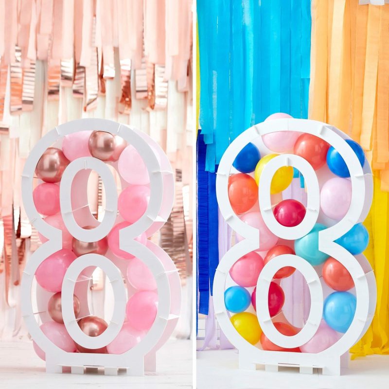 Displays & Stands | Ginger Ray Number 8 Balloon Mosaic Frame (85Cm) Decor Displays & Stands