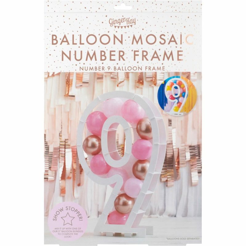 Displays & Stands | Ginger Ray Number 9 Balloon Mosaic Frame (85Cm) Decor Displays & Stands