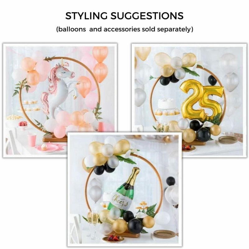 Displays & Stands | Gold Plastic Balloon Hoop (70Cm) Decor Displays & Stands