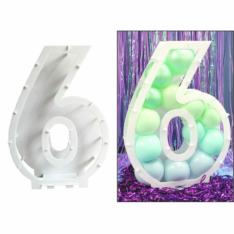 Displays & Stands | Number 6 Balloon Mosaic Frame (80Cm) Decor Displays & Stands