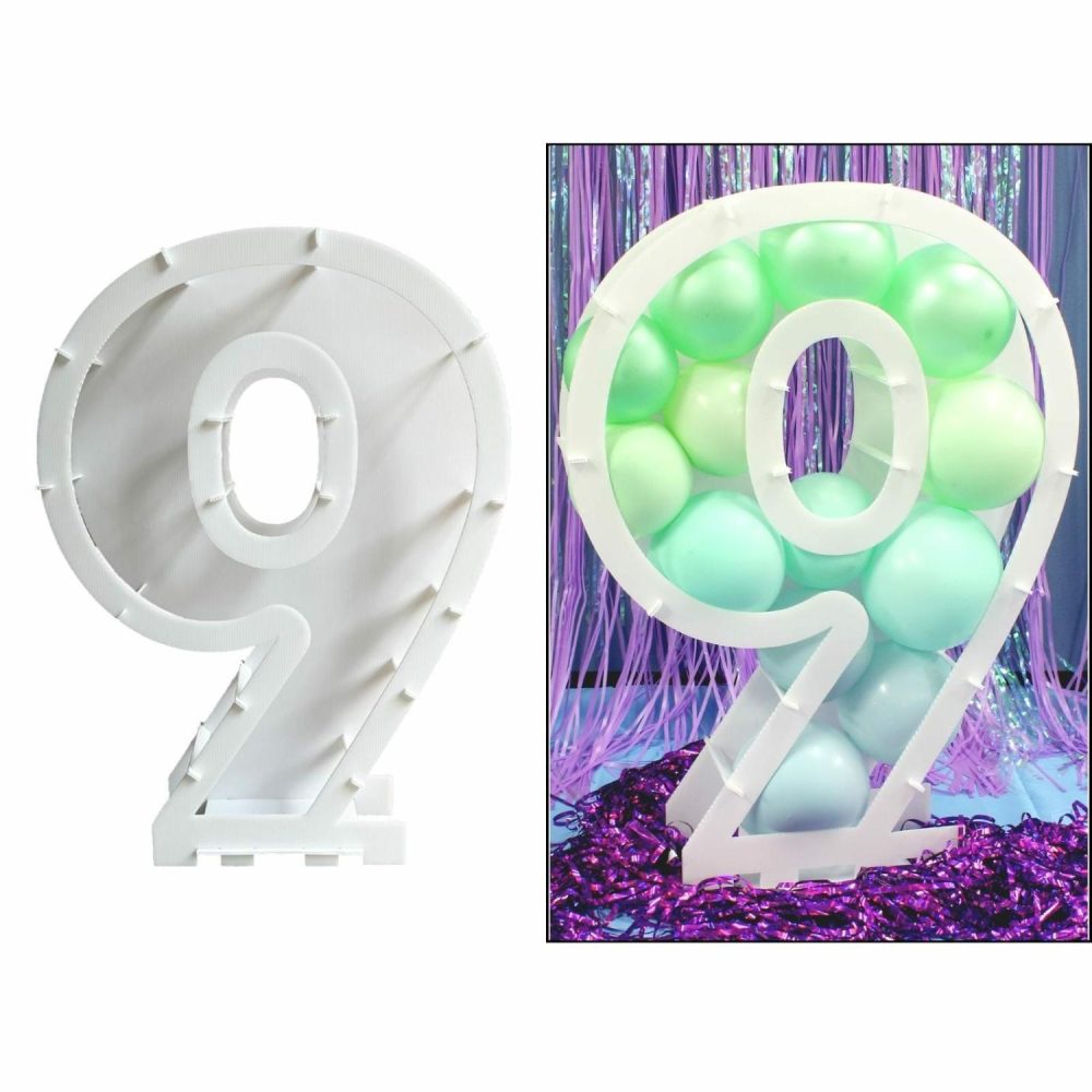 Displays & Stands | Number 9 Balloon Mosaic Frame (80Cm) Decor Displays & Stands