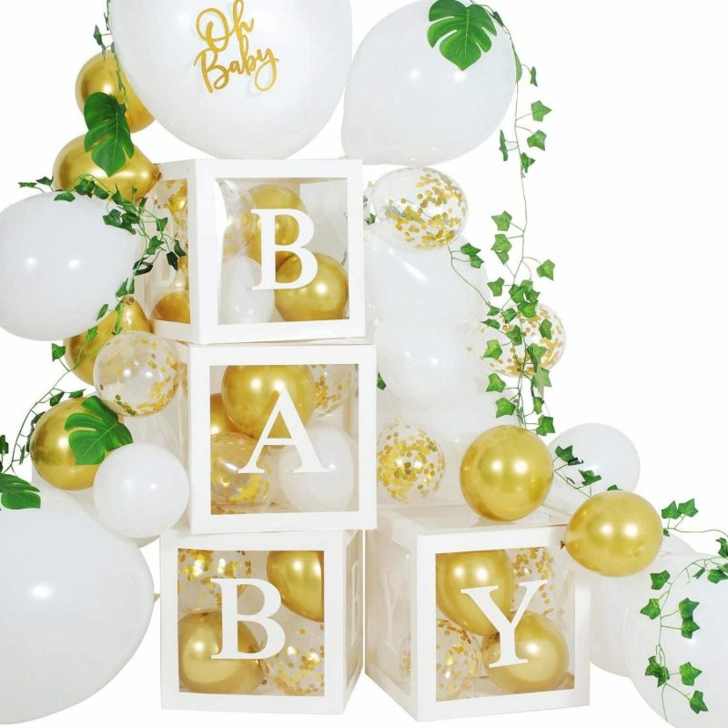 Displays & Stands | White Balloon Box (30Cm) Decor Displays & Stands