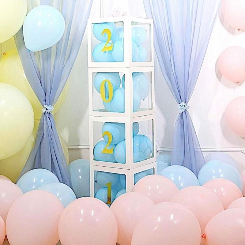 Displays & Stands | White Balloon Box (30Cm) Decor Displays & Stands