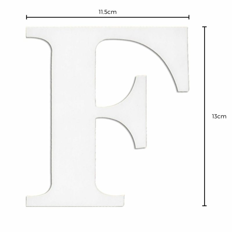 Displays & Stands | White Cardboard Letter F (Pack Of 2) Decor Displays & Stands