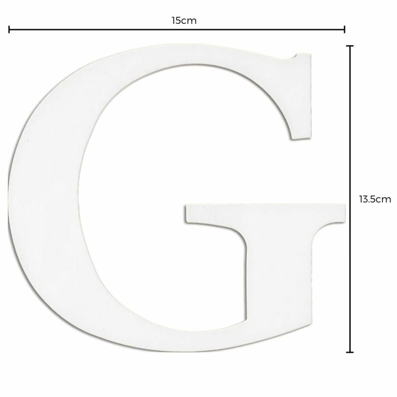 Displays & Stands | White Cardboard Letter G (Pack Of 2) Decor Displays & Stands