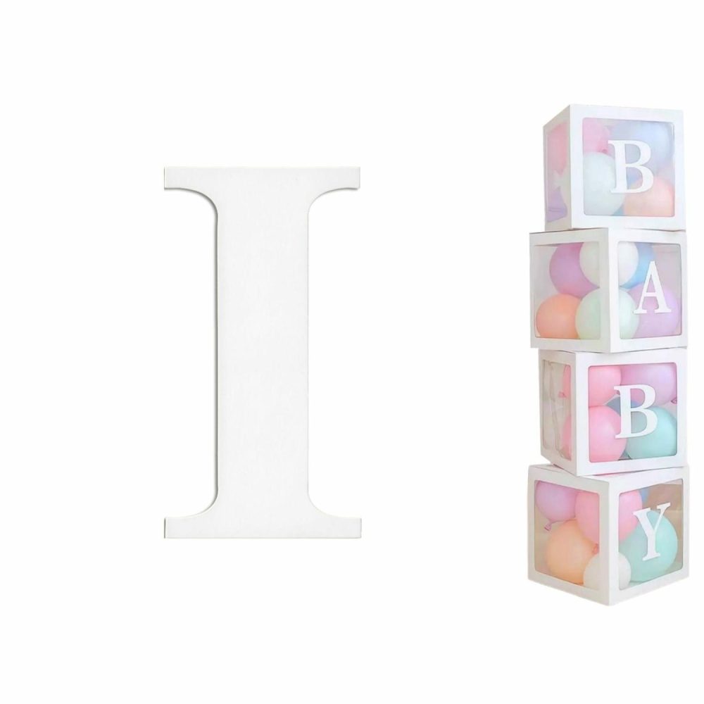 Displays & Stands | White Cardboard Letter I (Pack Of 2) Decor Displays & Stands