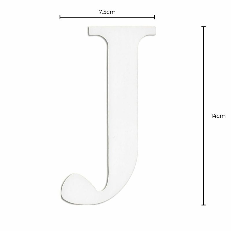 Displays & Stands | White Cardboard Letter J (Pack Of 2) Decor Displays & Stands