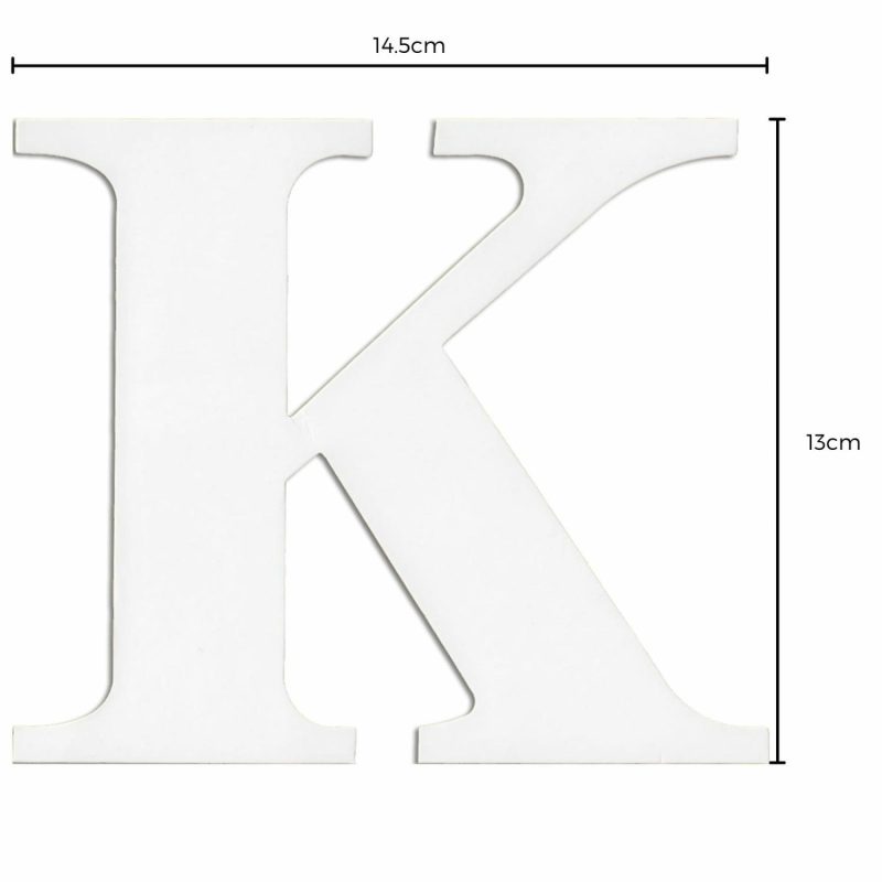 Displays & Stands | White Cardboard Letter K (Pack Of 2) Decor Displays & Stands