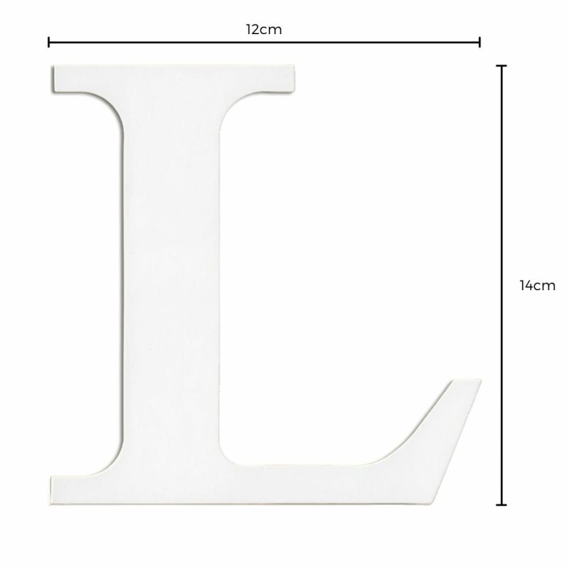 Displays & Stands | White Cardboard Letter L (Pack Of 2) Decor Displays & Stands