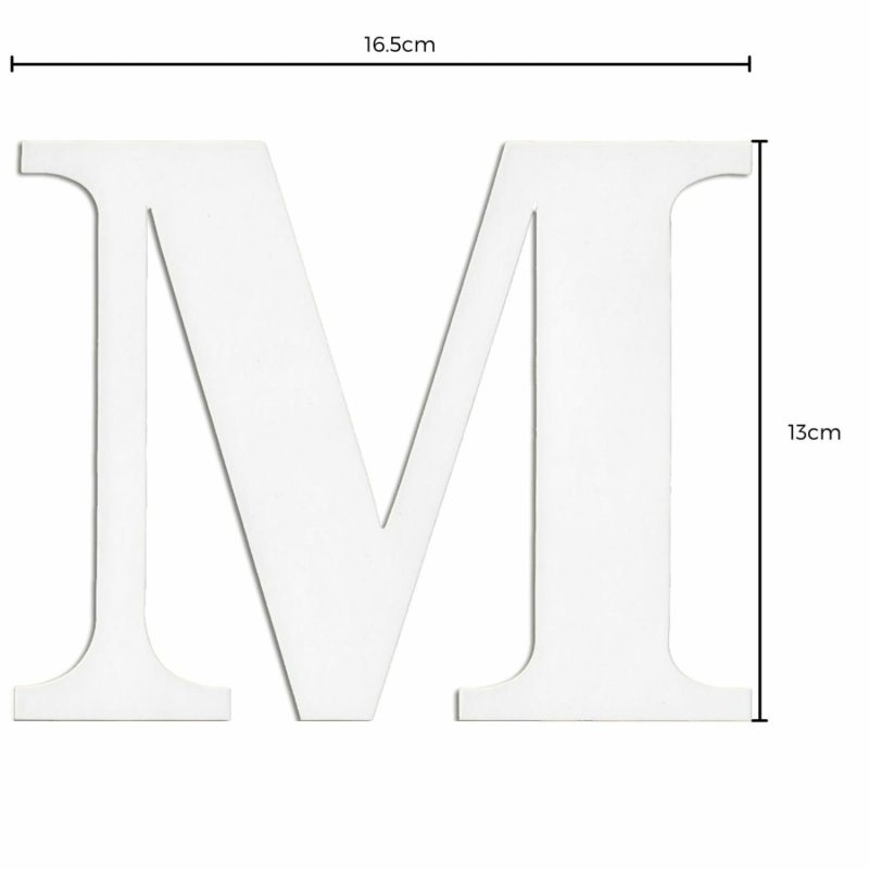 Displays & Stands | White Cardboard Letter M (Pack Of 2) Decor Displays & Stands