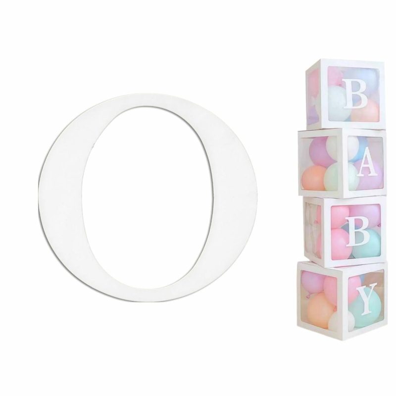 Displays & Stands | White Cardboard Letter O (Pack Of 2) Decor Displays & Stands