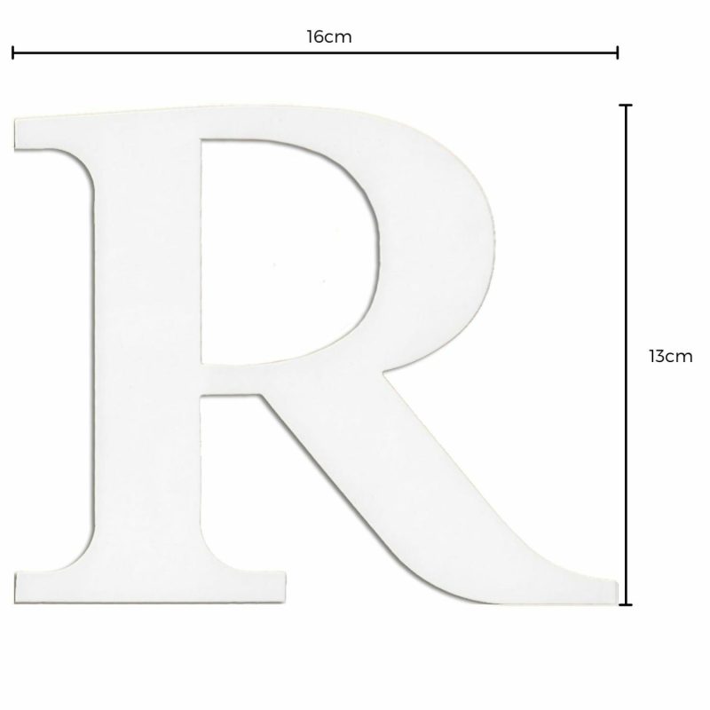 Displays & Stands | White Cardboard Letter R (Pack Of 2) Decor Displays & Stands