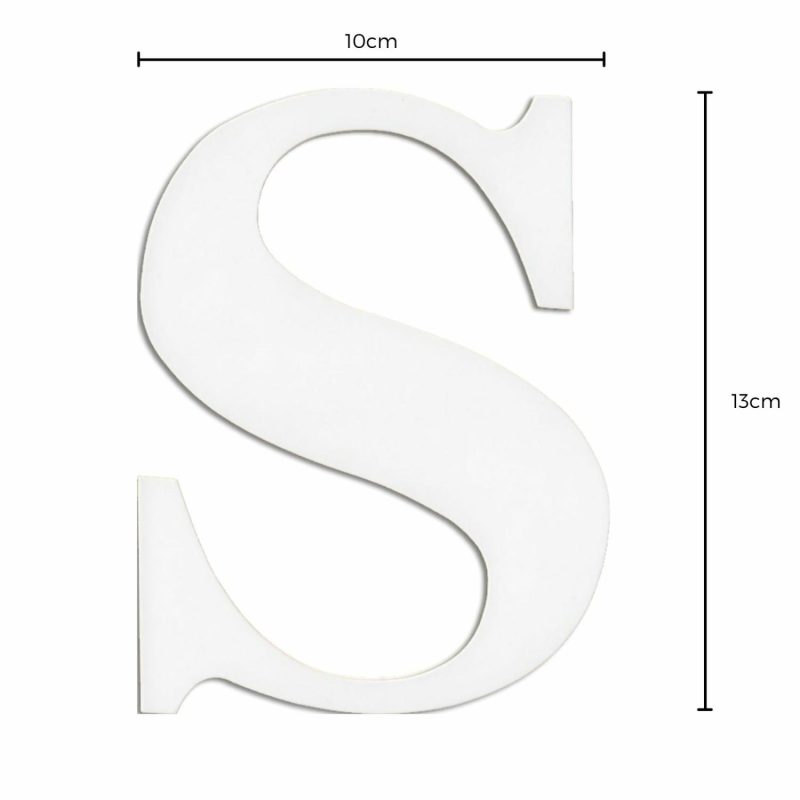 Displays & Stands | White Cardboard Letter S (Pack Of 2) Decor Displays & Stands