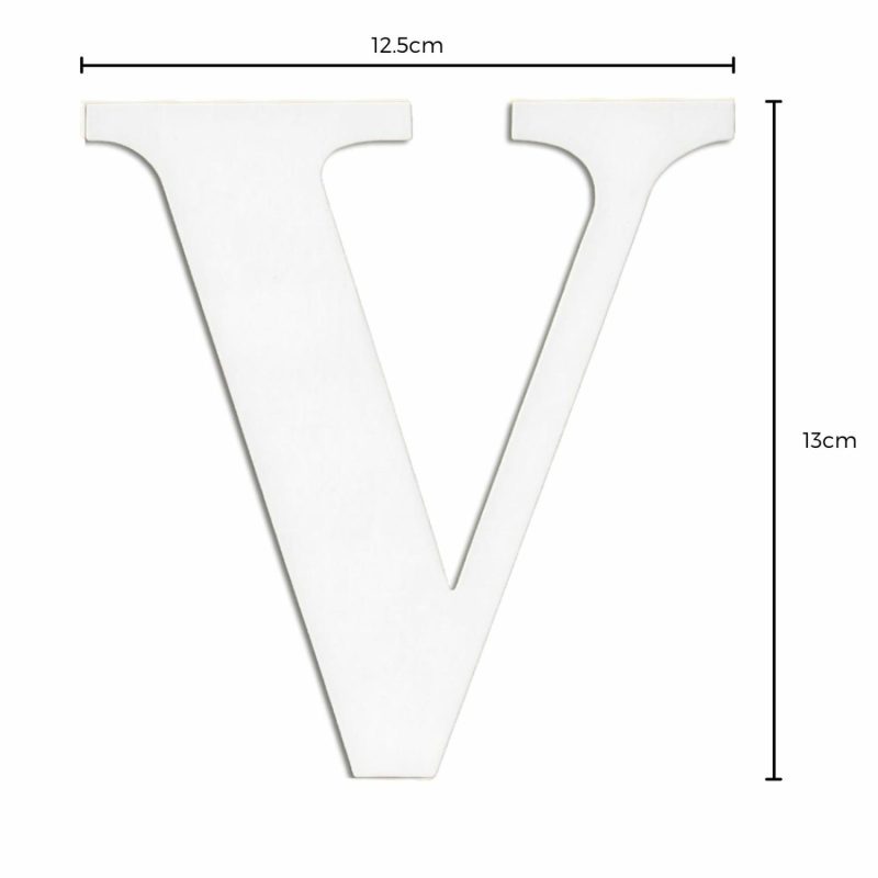 Displays & Stands | White Cardboard Letter V (Pack Of 2) Decor Displays & Stands