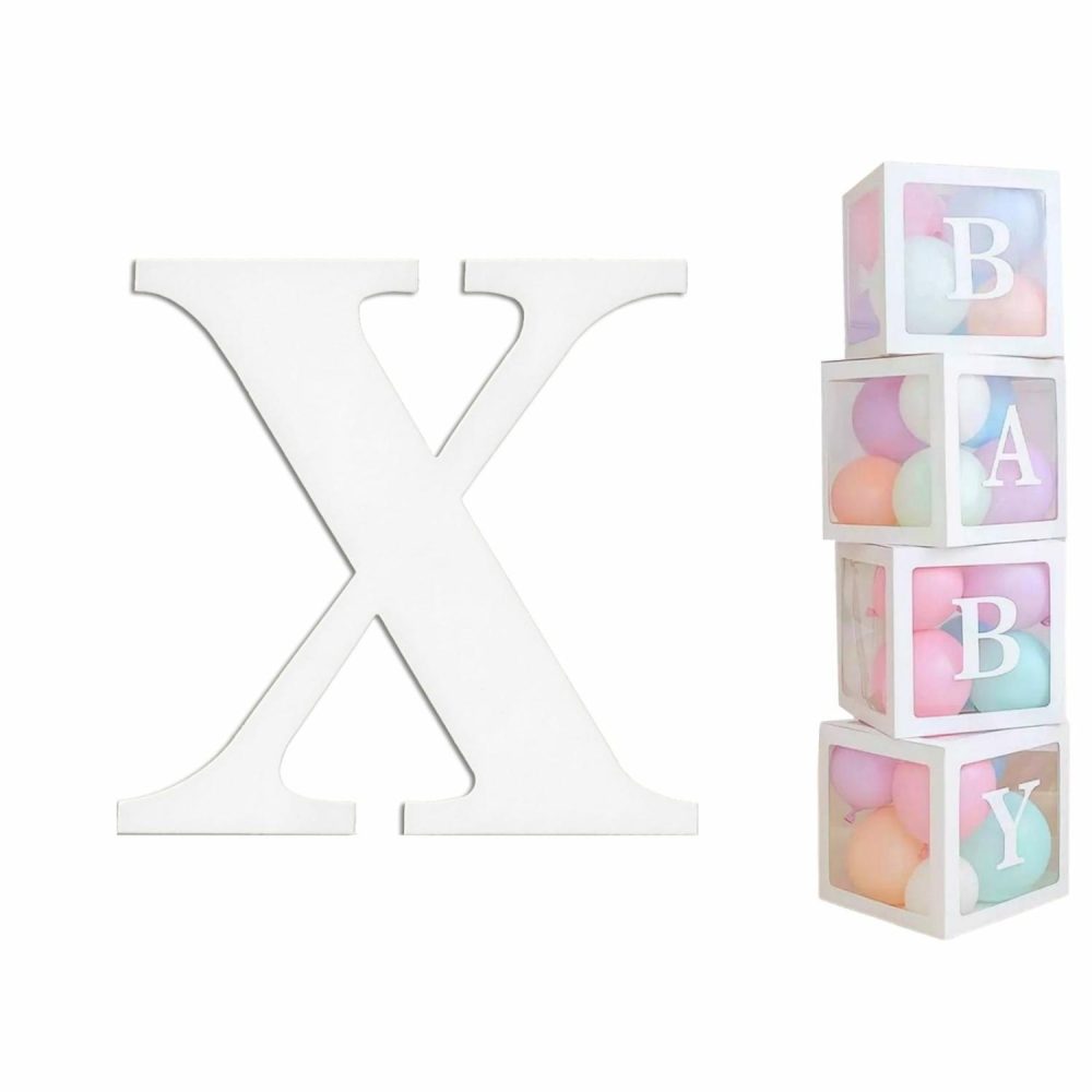 Displays & Stands | White Cardboard Letter X (Pack Of 2) Decor Displays & Stands