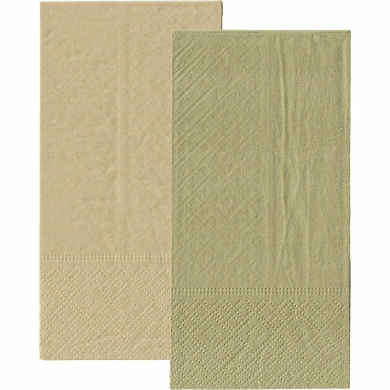 Eco-Friendly Partyware | Metallic Gold And Eco Brown Napkins / Serviettes 1 / 8 Gt Fold (Pack Of 20) Decor Eco-Friendly Partyware