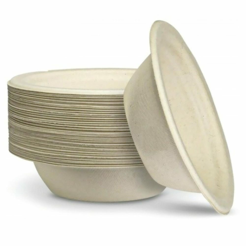 Eco-Friendly Partyware | Natural Sugar Cane Bowls 16Cm (Bulk Pack Of 50) Decor Eco-Friendly Partyware