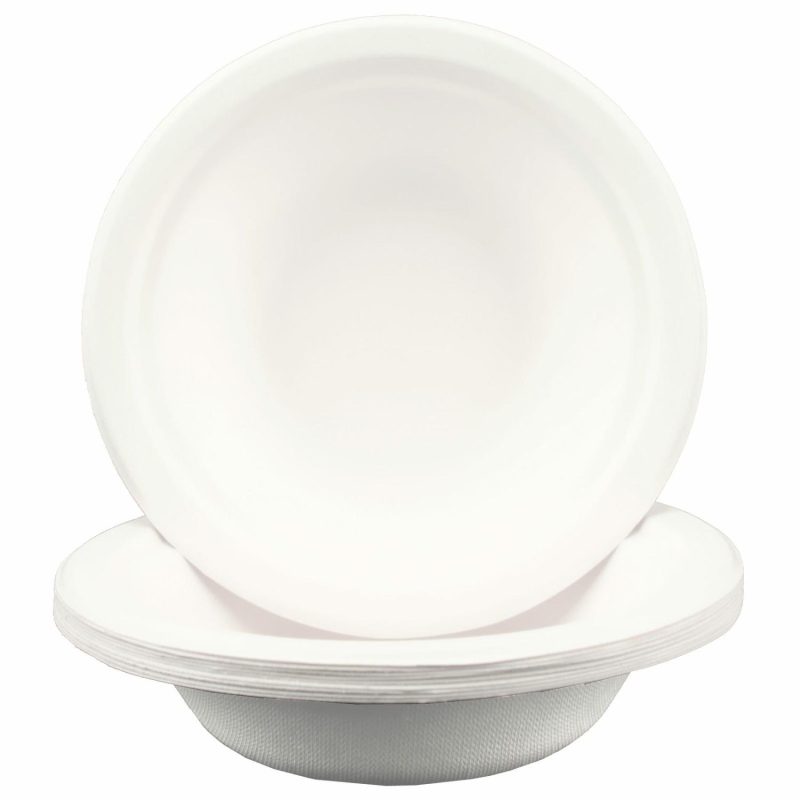 Eco-Friendly Partyware | White Eco Friendly Paper Bowls (Pack Of 10) Decor Eco-Friendly Partyware