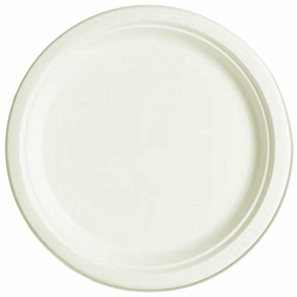 Eco-Friendly Partyware | White Sugar Cane Large Plates 23Cm (Pack Of 10) Decor Eco-Friendly Partyware