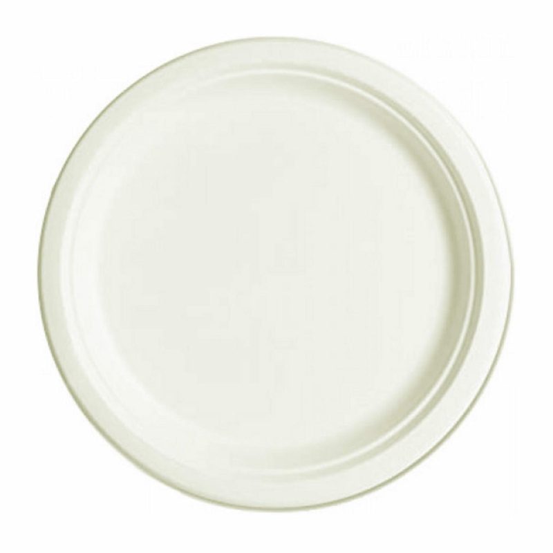 Eco-Friendly Partyware | White Sugar Cane Small Plates 18Cm (Pack Of 10) Decor Eco-Friendly Partyware