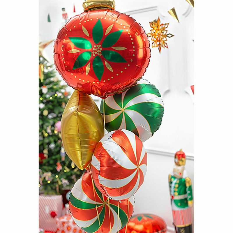 Foil Balloons | Christmas Leaf Bauble Foil Balloon Balloons Foil Balloons