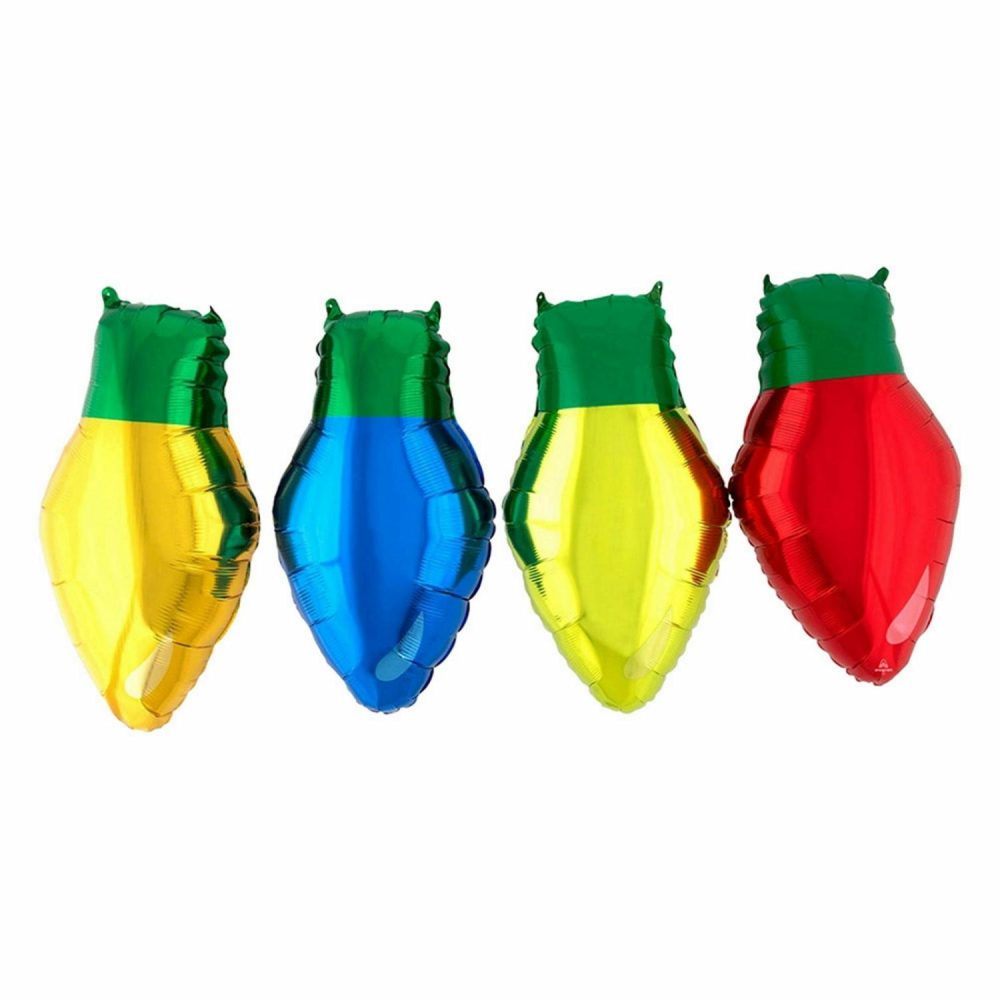 Foil Balloons | Christmas Light Bulb Foil Balloon Kit Balloons Foil Balloons