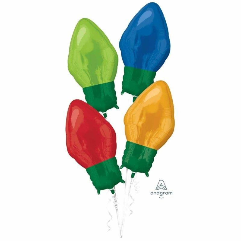 Foil Balloons | Christmas Light Bulb Foil Balloon Kit Balloons Foil Balloons