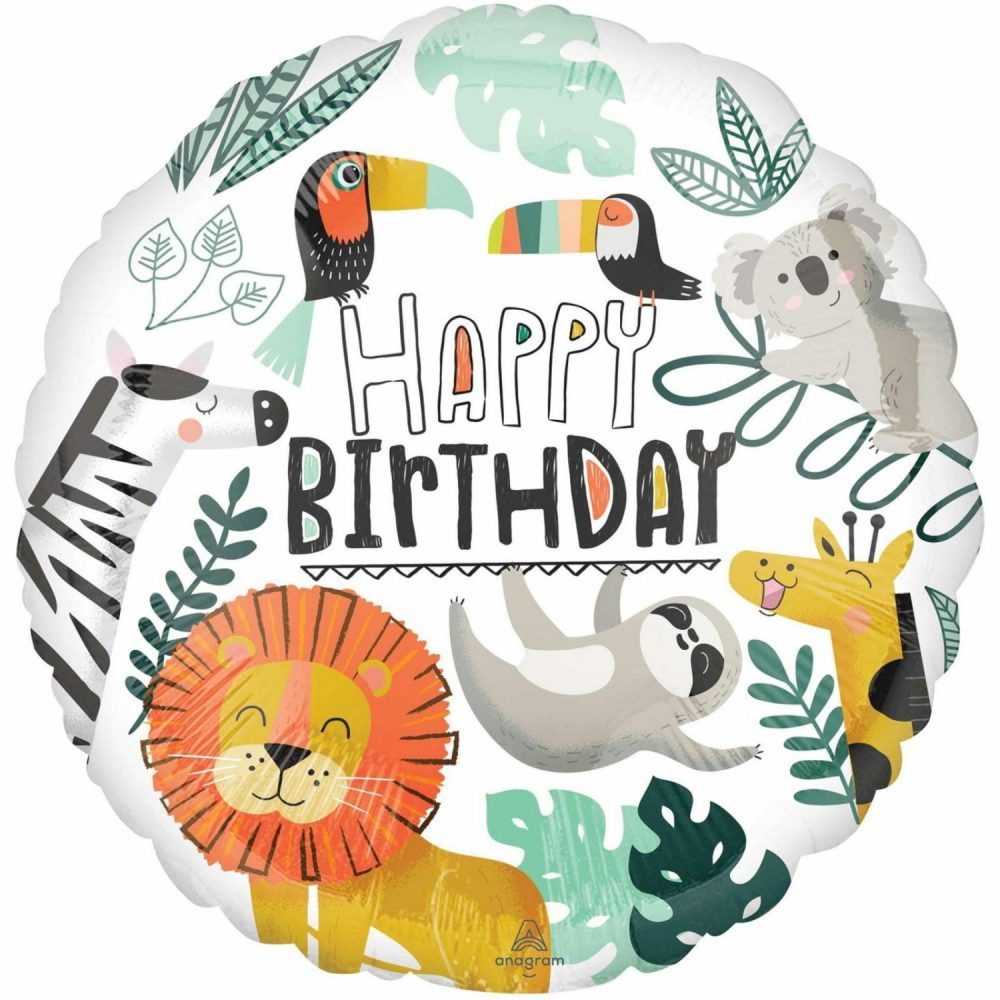 Foil Balloons | Get Wild Jungle Happy Birthday Foil Helium Balloon Balloons Foil Balloons