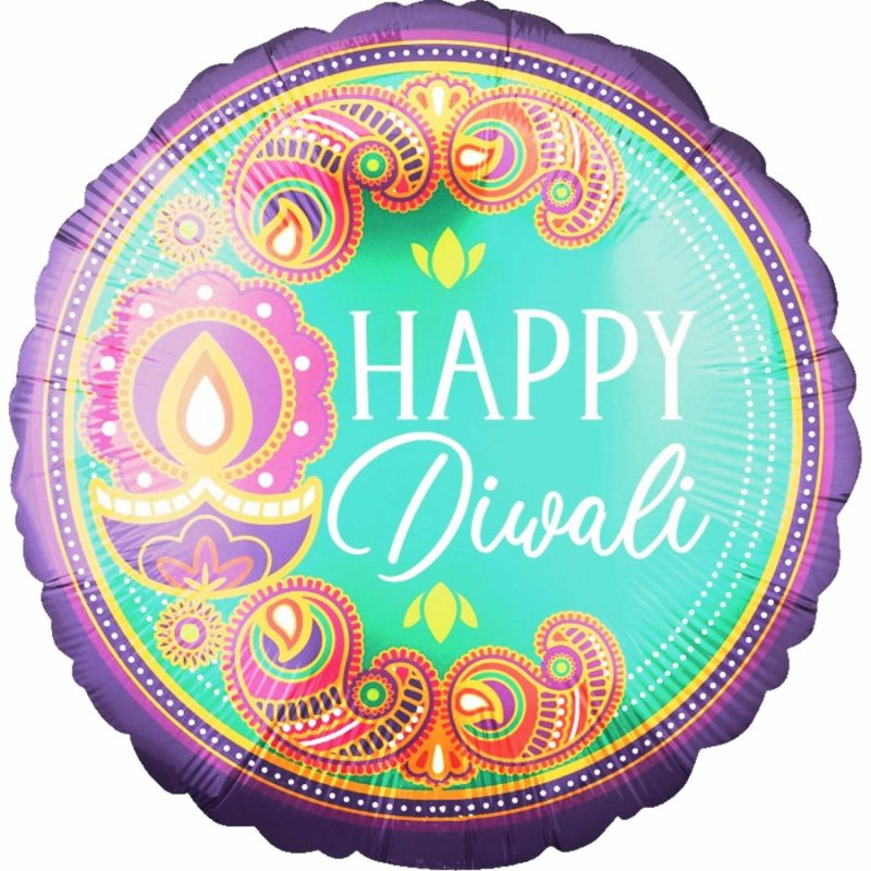 Foil Balloons | Happy Diwali Rangoli Dream Foil Helium Balloon Balloons Foil Balloons