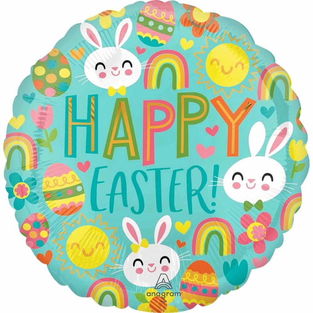 Foil Balloons | Happy Easter Icons Foil Helium Balloon Balloons Foil Balloons