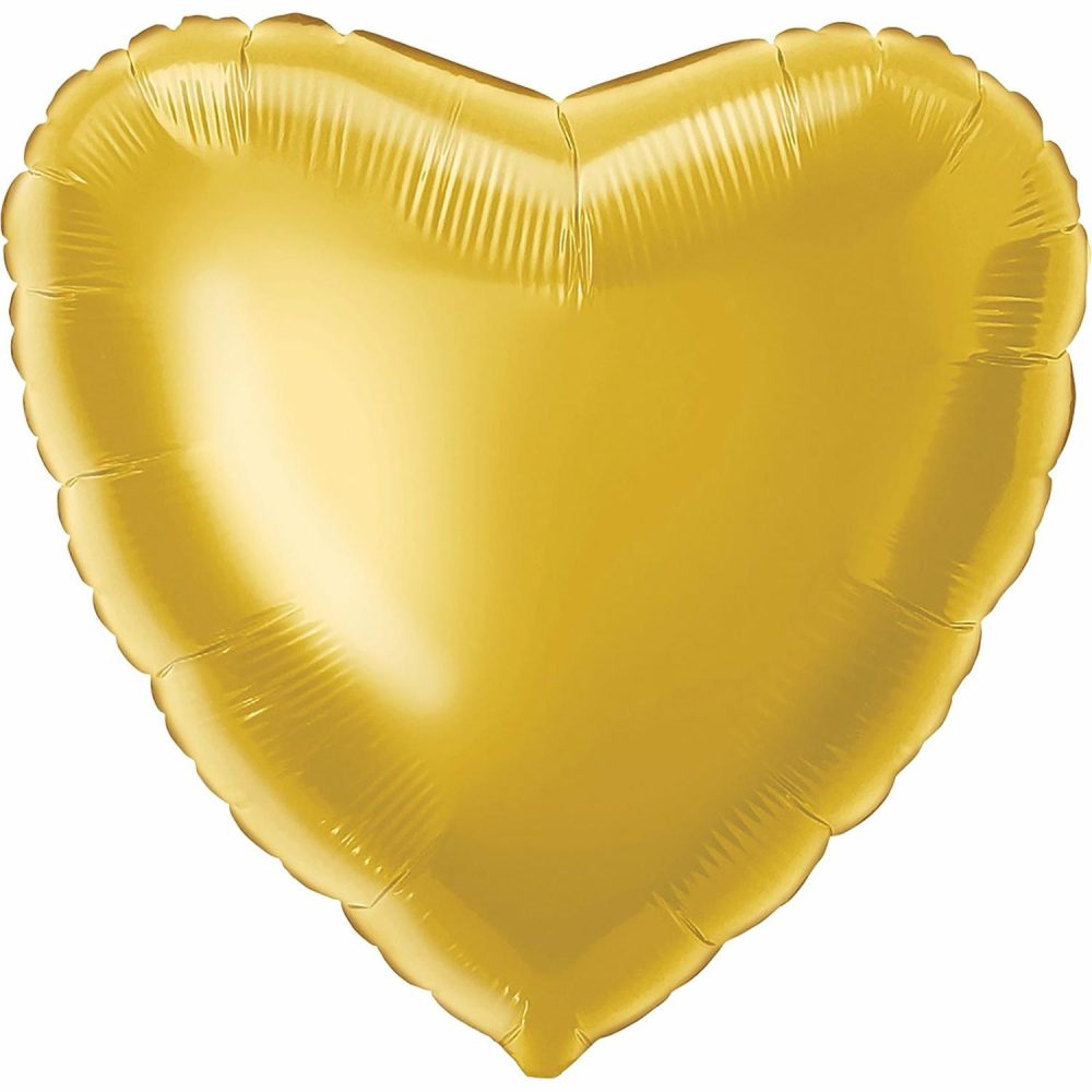 Foil Balloons | Heart Shaped Gold Foil Balloon Balloons Foil Balloons