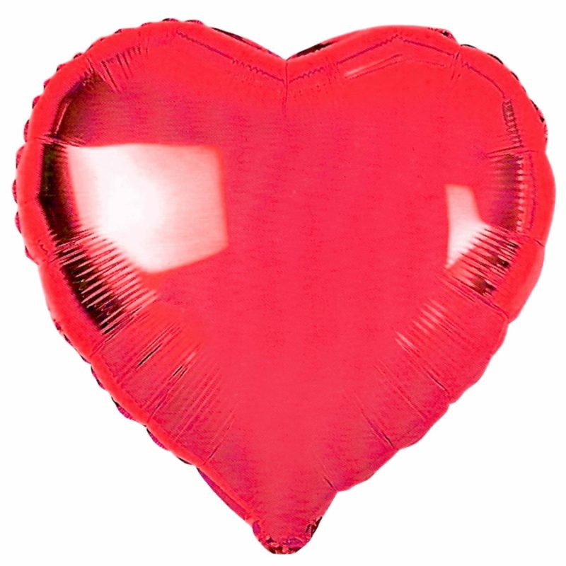 Foil Balloons | Heart Shaped Metallic Red Foil Balloon Balloons Foil Balloons