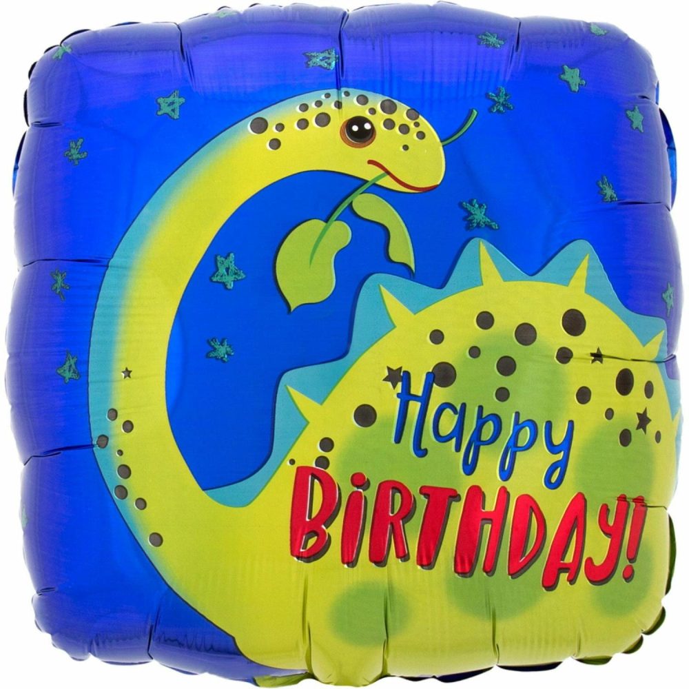 Foil Balloons | Stegosaurus Happy Birthday Helium Foil Balloon 43Cm Balloons Foil Balloons