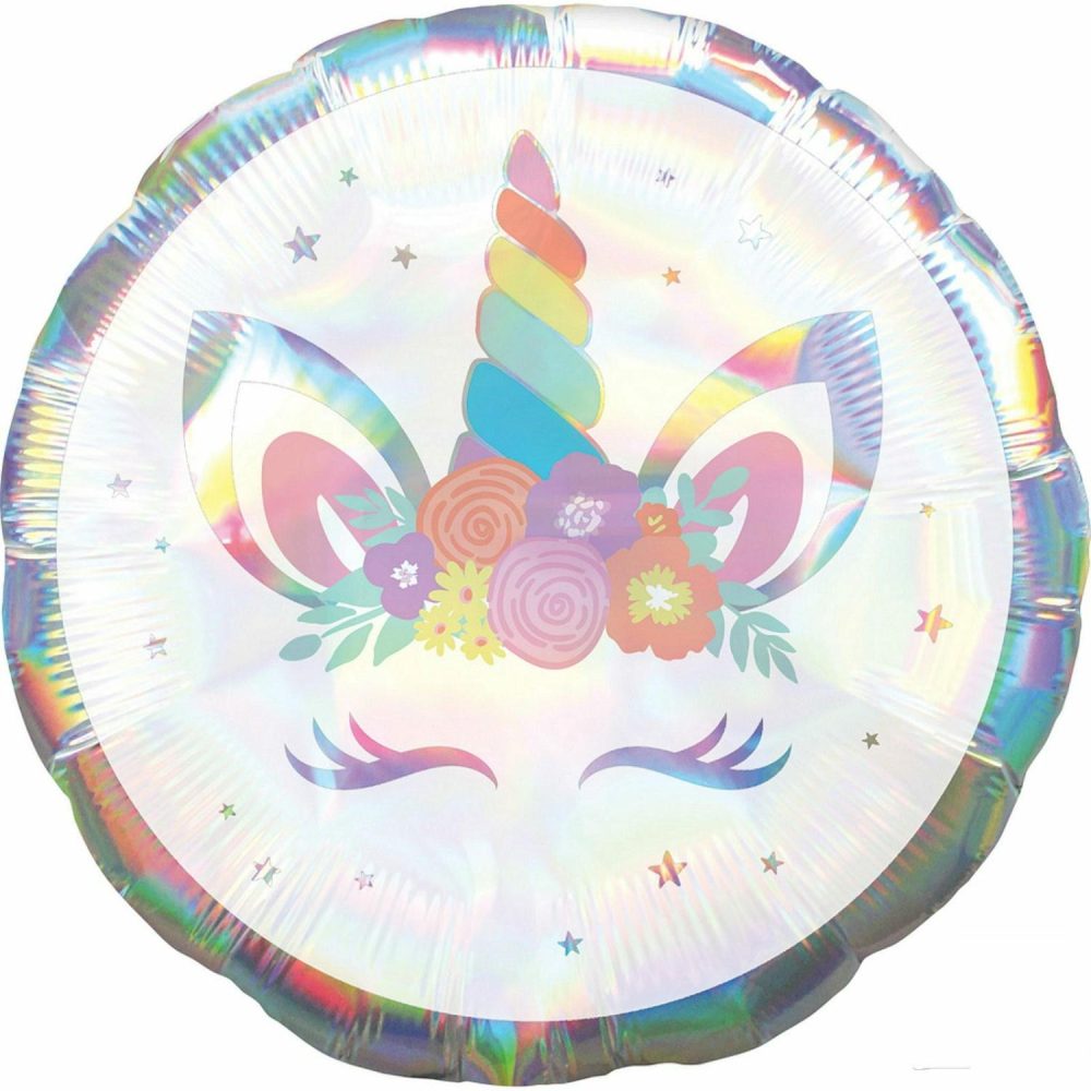 Foil Balloons | Unicorn Party Holographic Helium Balloon Balloons Foil Balloons