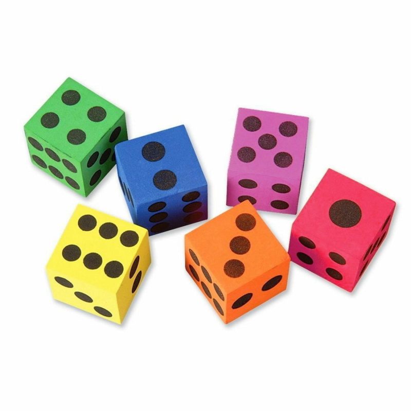 Games | Coloured Foam Dice (Pack Of 6) Games Games