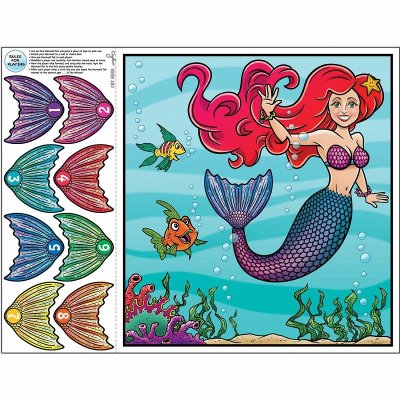 Games | Mermaid Pin The Tail Party Game Games Games