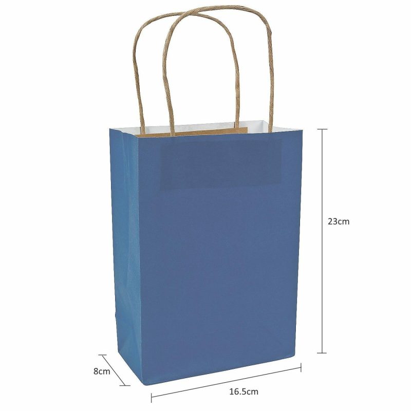 Gift Bags | Blue Paper Gift Bags (Pack Of 12) Gift Bags Gift Bags