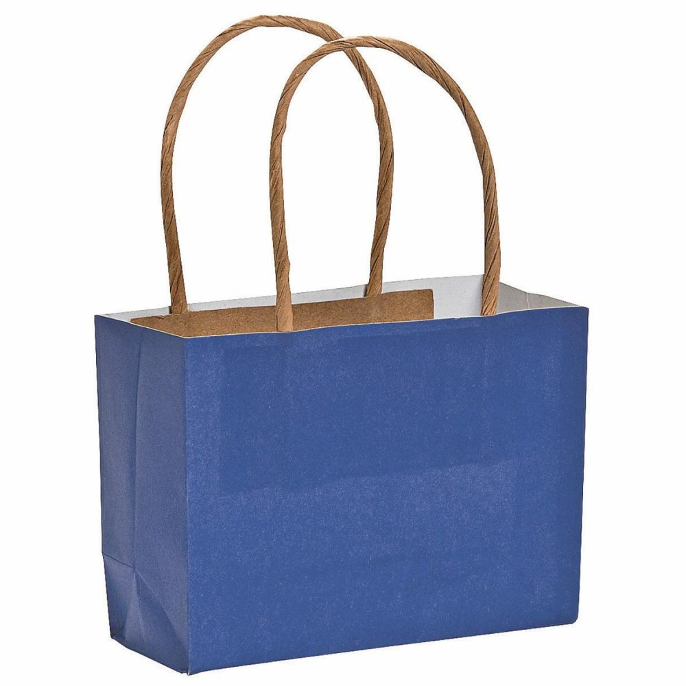 Gift Bags | Blue Small Paper Gift Bags (Pack Of 12) Gift Bags Gift Bags