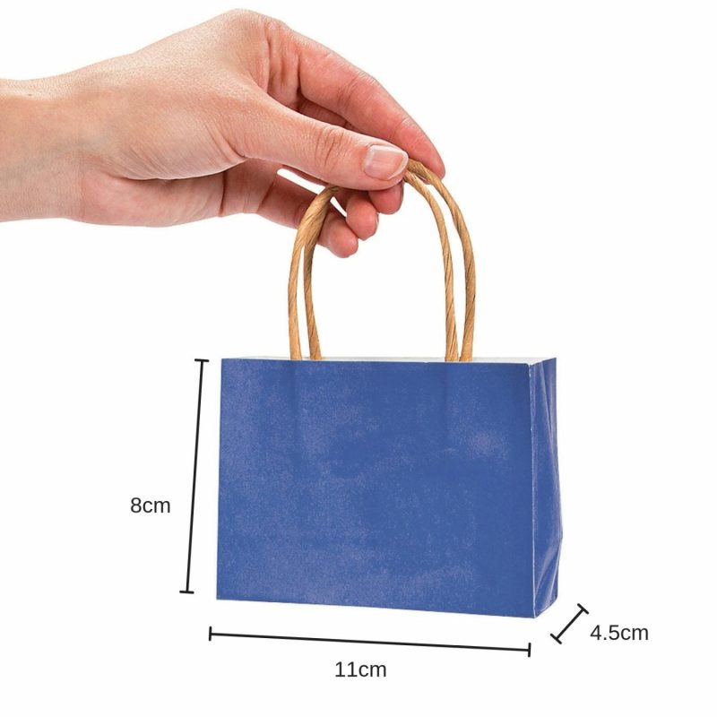 Gift Bags | Blue Small Paper Gift Bags (Pack Of 12) Gift Bags Gift Bags