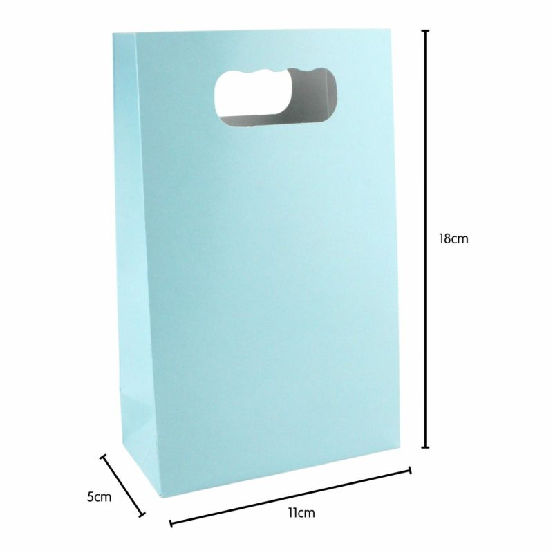 Gift Bags | Light Blue Paper Gift Bags 18Cm (Pack Of 6) Gift Bags Gift Bags